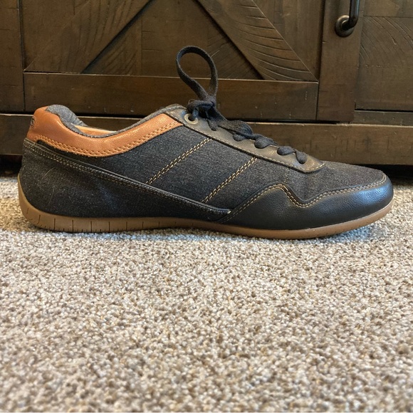 Levi Strauss Black Denim Sneakers Canvas Lace Up Boat Shoe Red Tab Men’s Size 13 - Picture 5 of 10